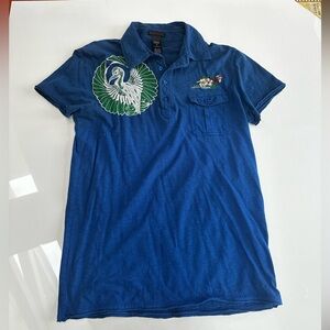Custo Barcelona Y2K embroidered polo Small